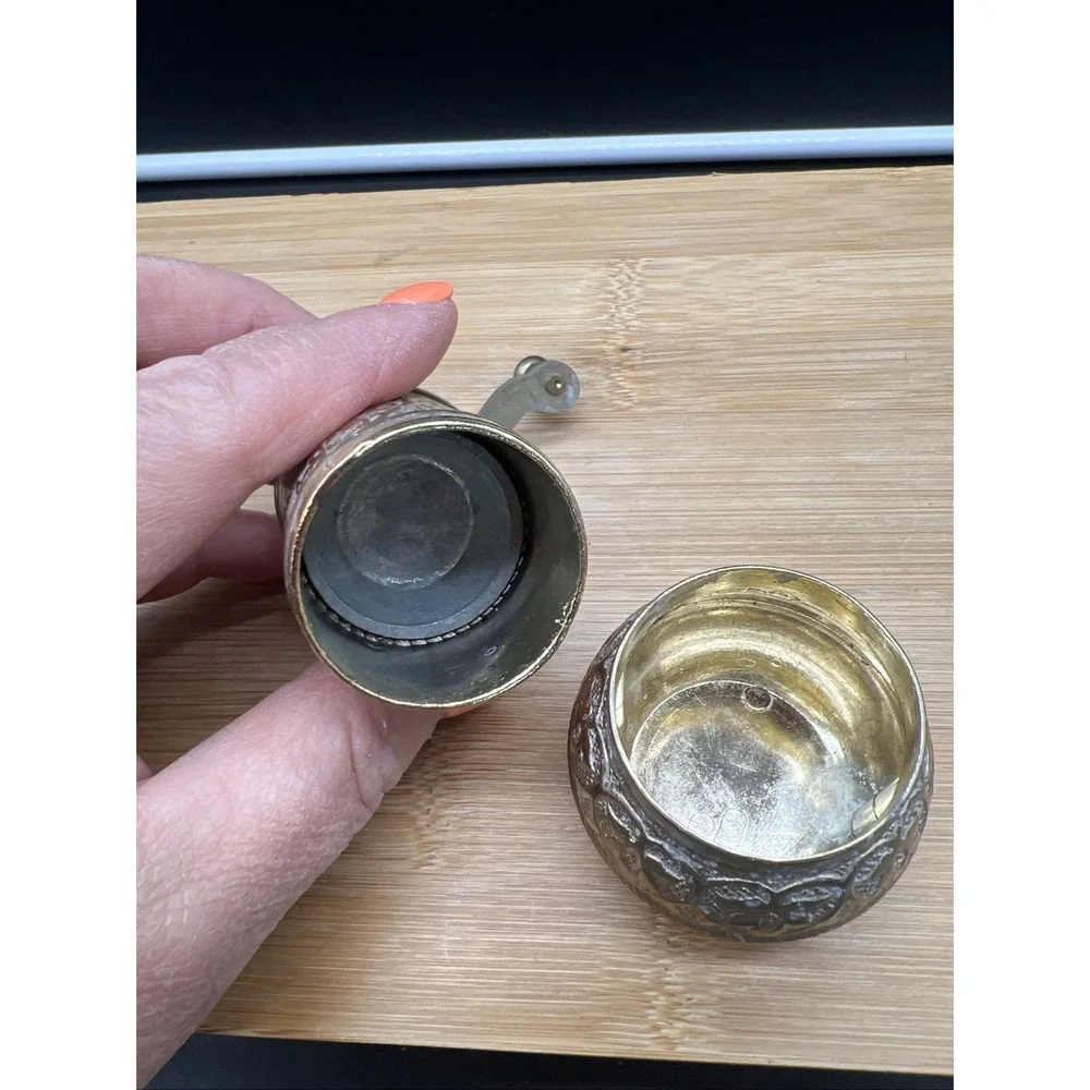 Handmade Turkish Brass Pepper Spice Grinder Mill 4